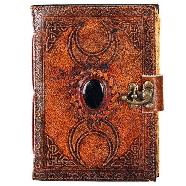 Triple Moon Leather Journal