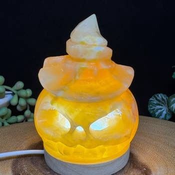 Orange Calcite Jack-O-Lantern