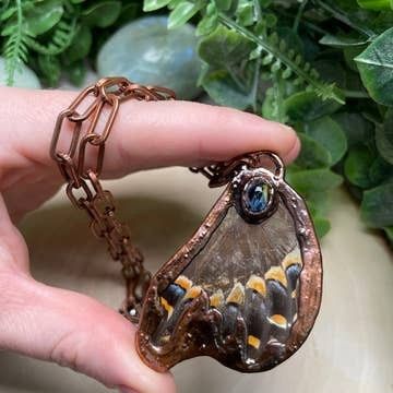 Butterfly Wing &amp; Pietersite Necklace