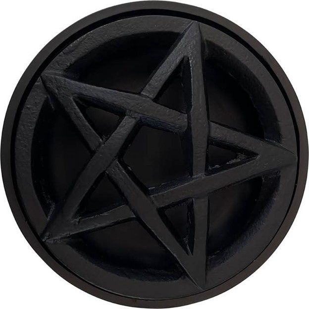 Cast Iron Incense Burner w/ Pentacle Lid