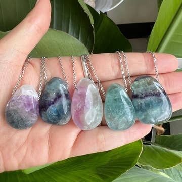 Fluorite Crystal Necklace