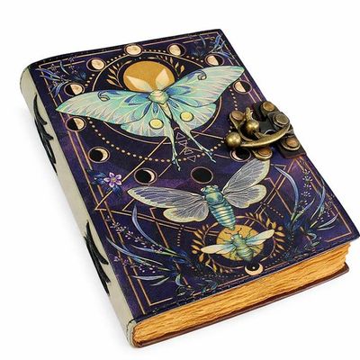 Leather Printed Butterfly Journal