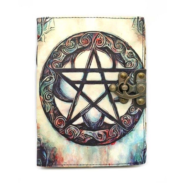 Pentacle Blank Leather Journal