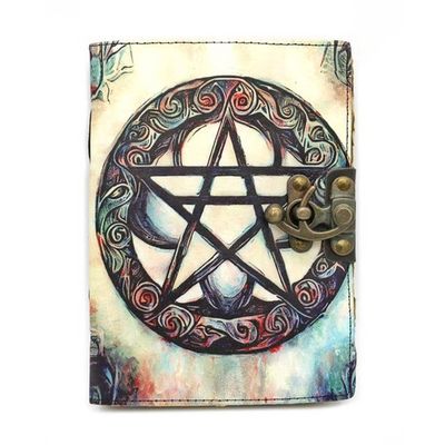 Pentacle Blank Leather Journal