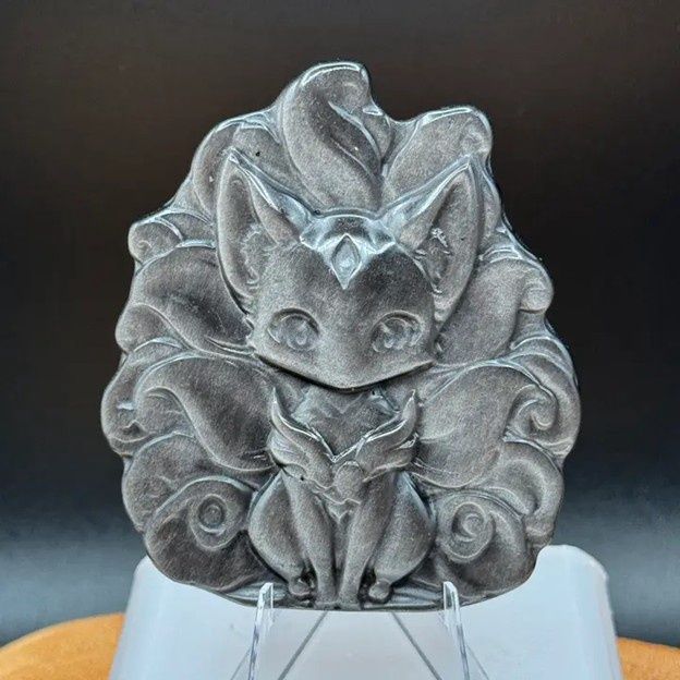 Silver Obsidian Nine Tail Fox