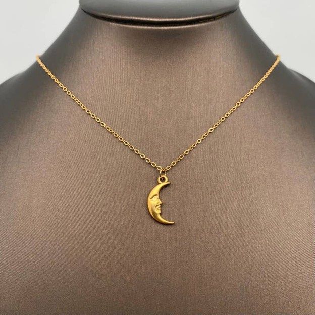 Crescent Moon Charm Necklace
