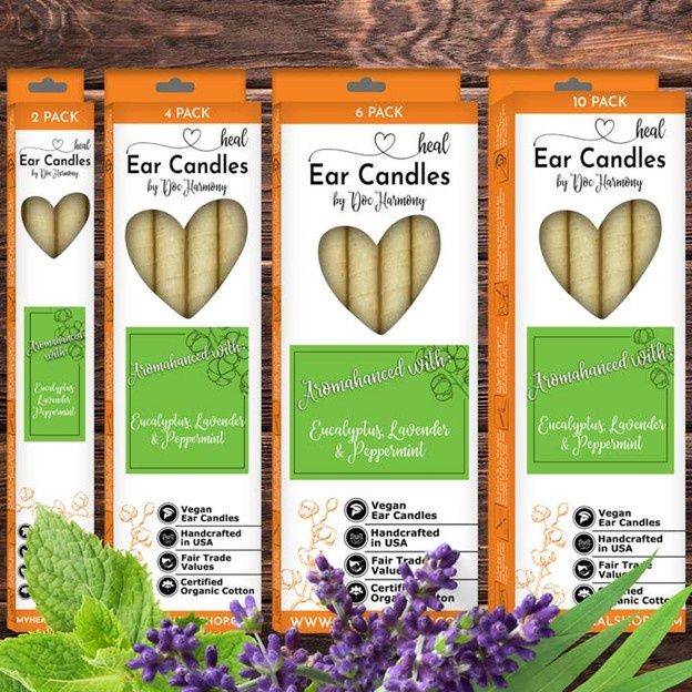 Eucalyptus, Lavender &amp; Peppermint Ear Candles