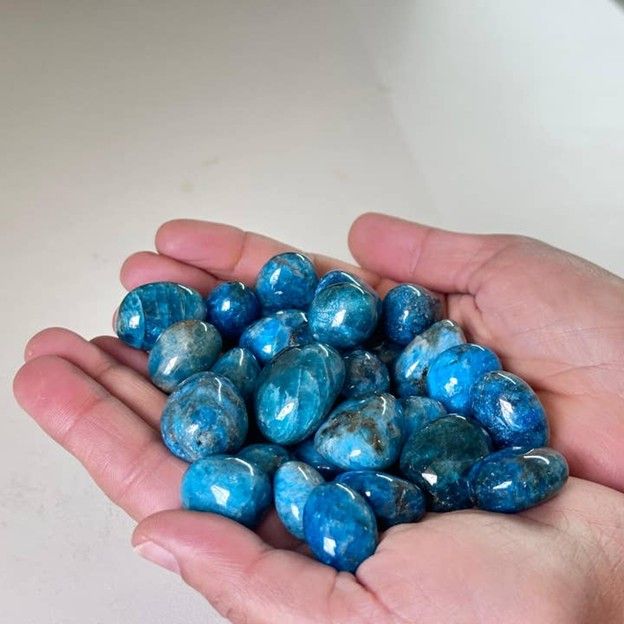 Blue Apatite Tumbled