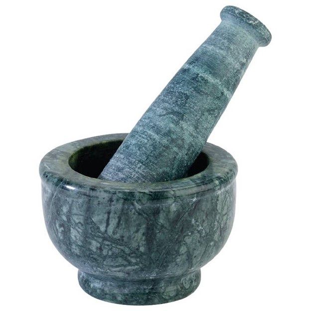 Green Marble Mortar &amp; Pestle