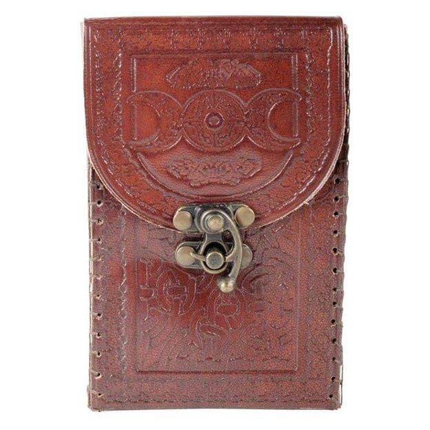 Tarot Card Leather Holder - Triple Moon