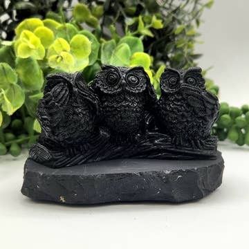Shungite - 3 Owls