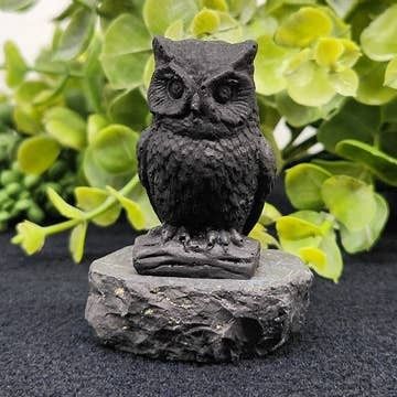 Shungite - Sitting Owl
