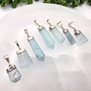 Aquamarine Handmade Gemstone Pendant