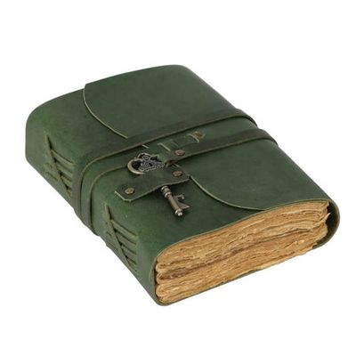 Handmade Vintage Leather Belt Key Journal-Blue