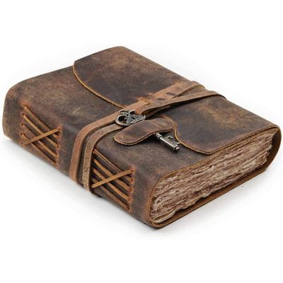 Handmade Vintage Leather Belt Key Journal
