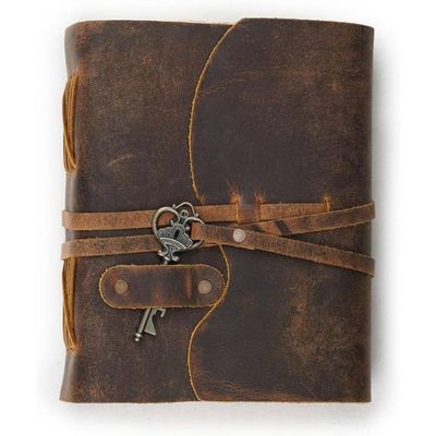 Handmade Vintage Leather Belt Key Journal