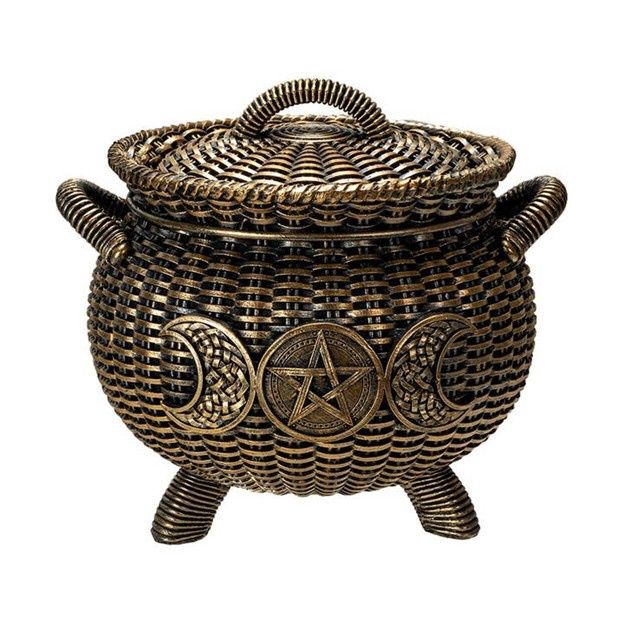 Wicker Triple Moon Cauldron