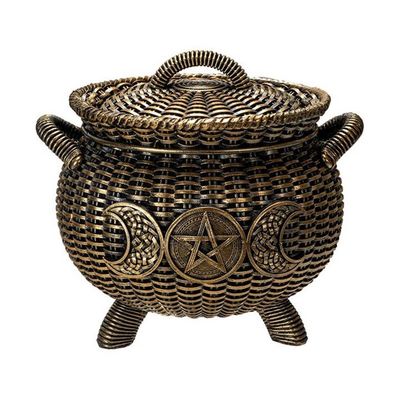 Wicker Triple Moon Cauldron
