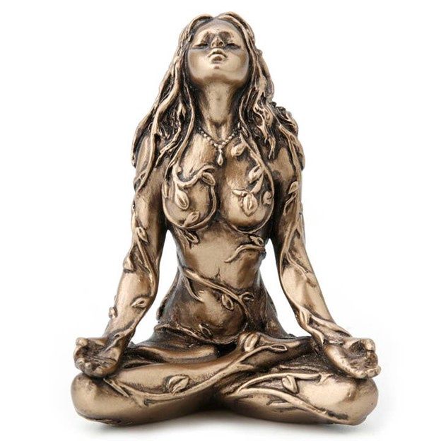 Mother Earth Gaia Sitting Lotus Pose - 2  5/8 inch