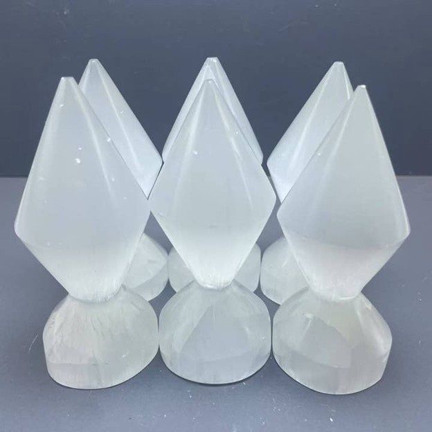 Selenite Double Cone Tower
