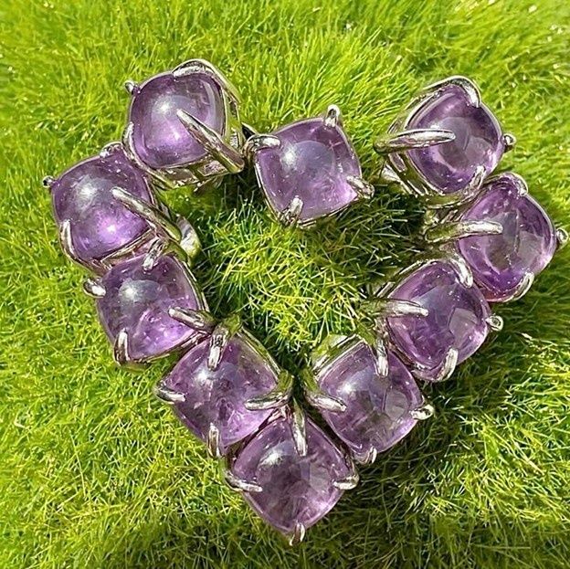 Amethyst Stud Earring
