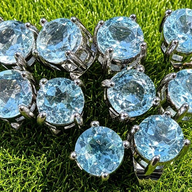Blue Topaz Stud Earring