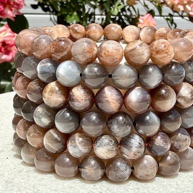 Black Moonstone Crystal Bracelet -8mm