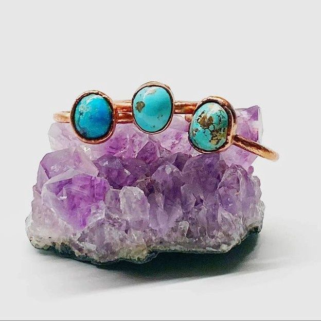 Southwest Turquoise Ring / Copper Ring