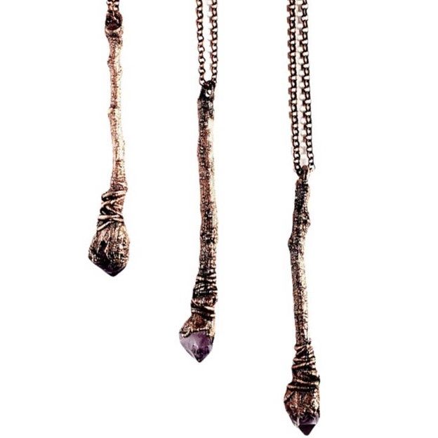 Sticks &amp; Stones - Amethyst Wand Necklace