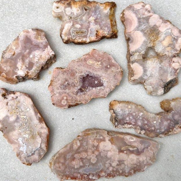 Pink Amethyst Flower Agate Slab