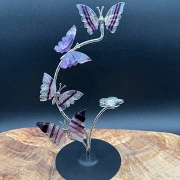 Fluorite Butterfly Sphere Holder