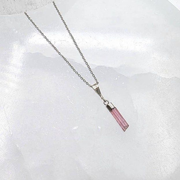 Pink Tourmaline Gemstone Pendant