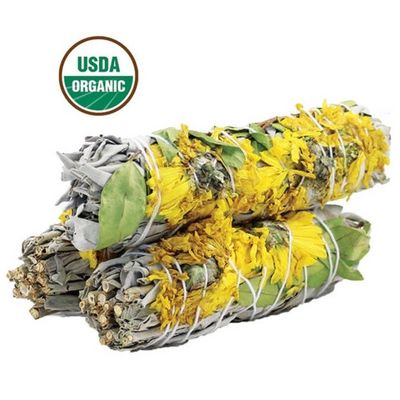 White Sage Smudge Stick - Sunflower