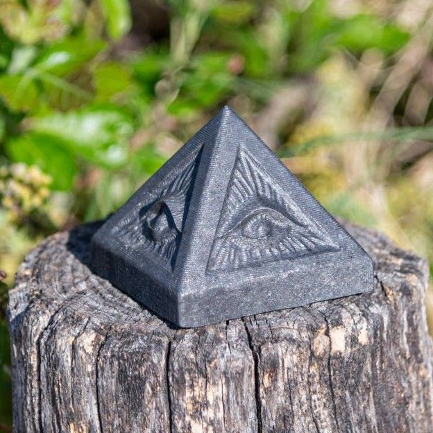 Shungite Evil Eye Pyramid