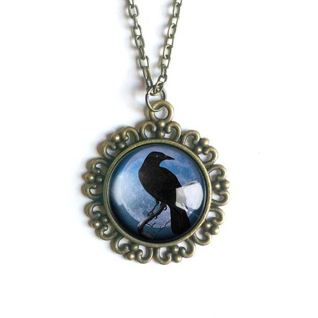 Raven Pendant Necklace