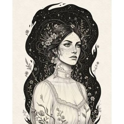 Constellation Garden | Celestial Botanical Art Print