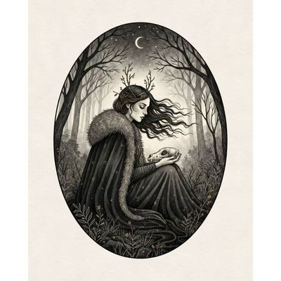 Winter Vigil | Gothic Folklore Art Print