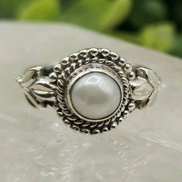 Cultured Freshwater Pearl Ring Sterling Silver