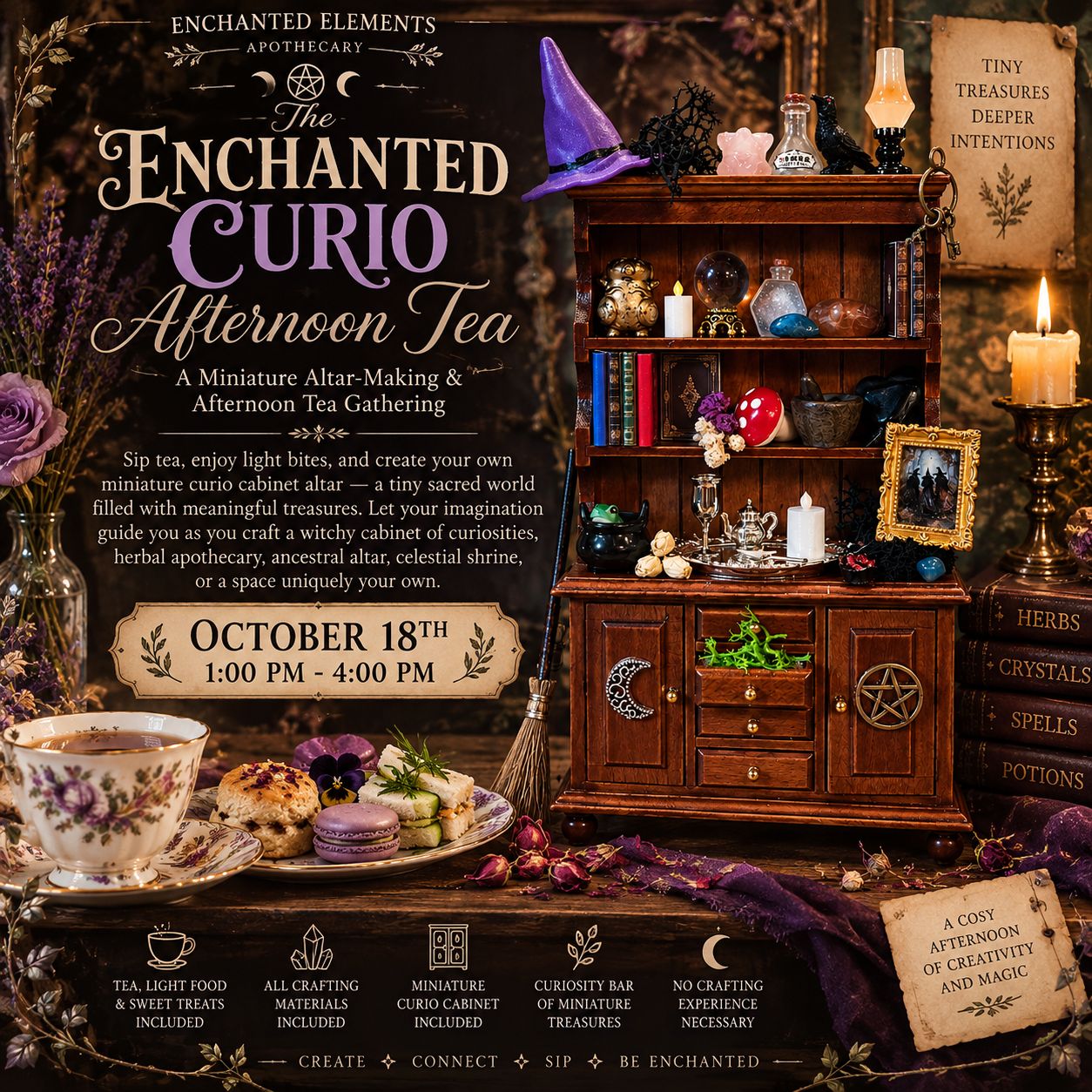 The Enchanted Curio: Afternoon Tea &amp; Mini Altar Crafting
