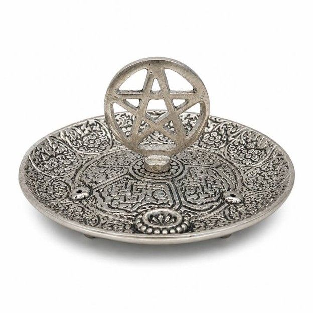 Pentacle Round Incense Burner
