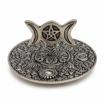 Triple Moon Round Incense Burner