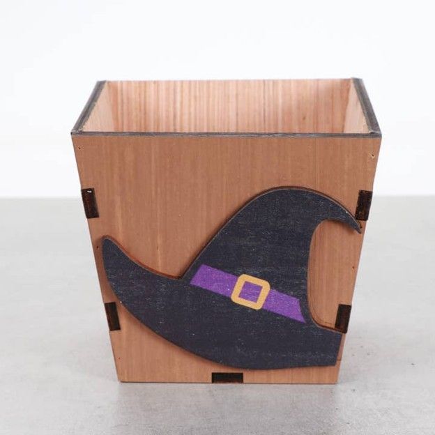 Wooden Pot -Witch Hat