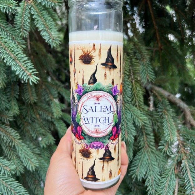 Salem Witch Crystal Prayer Candle