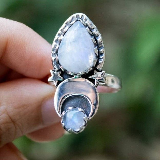 Moonstone Celestial Ring