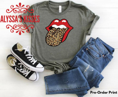 Rock-n-Roll Leopard Lips- RED