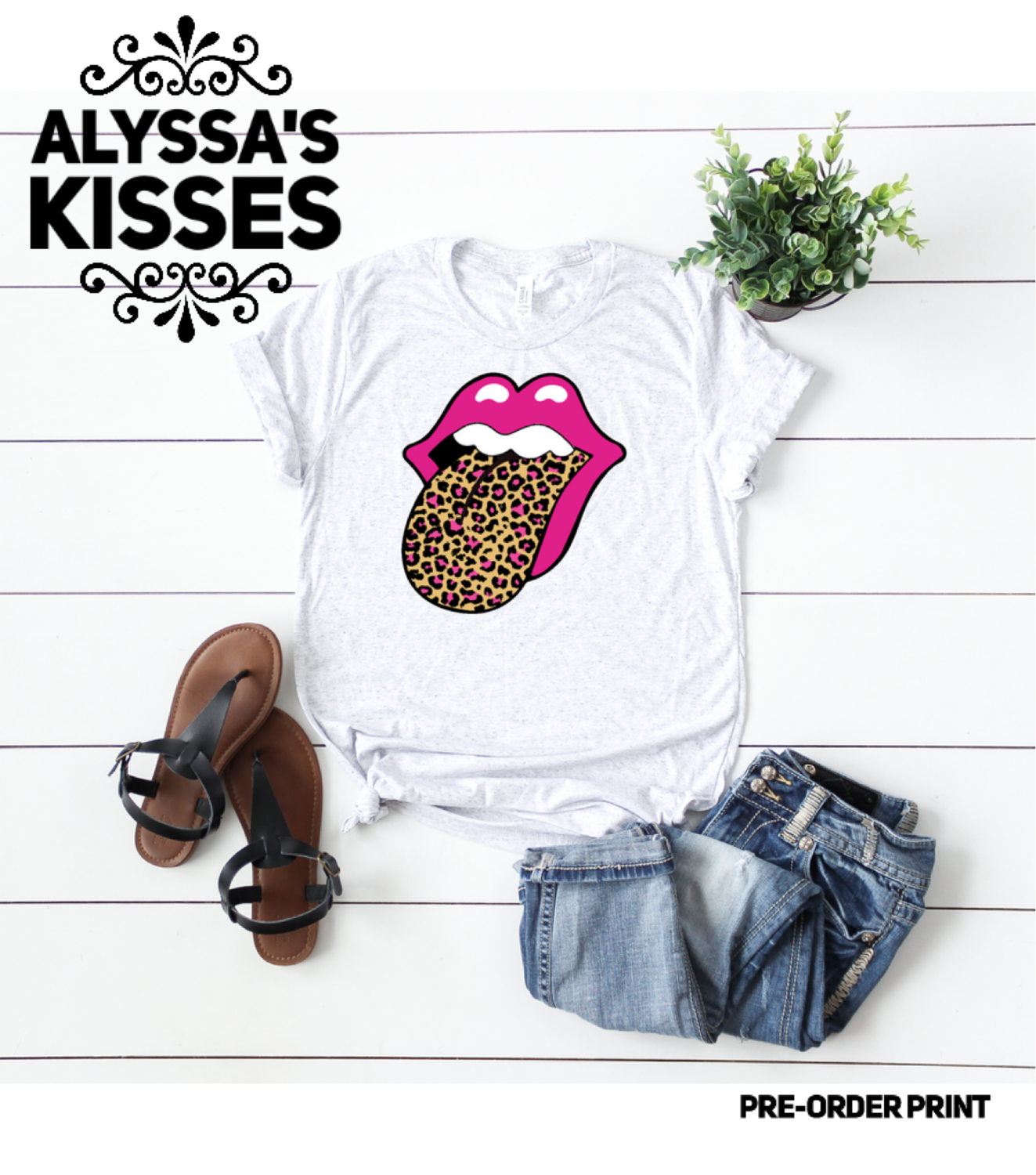 Rock-n-Roll Leopard Lips- PINK