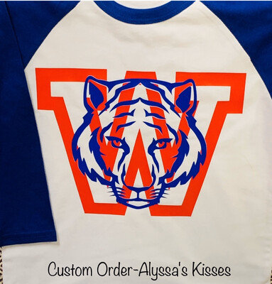 Wharton Tigers - Red W - School Spirit 