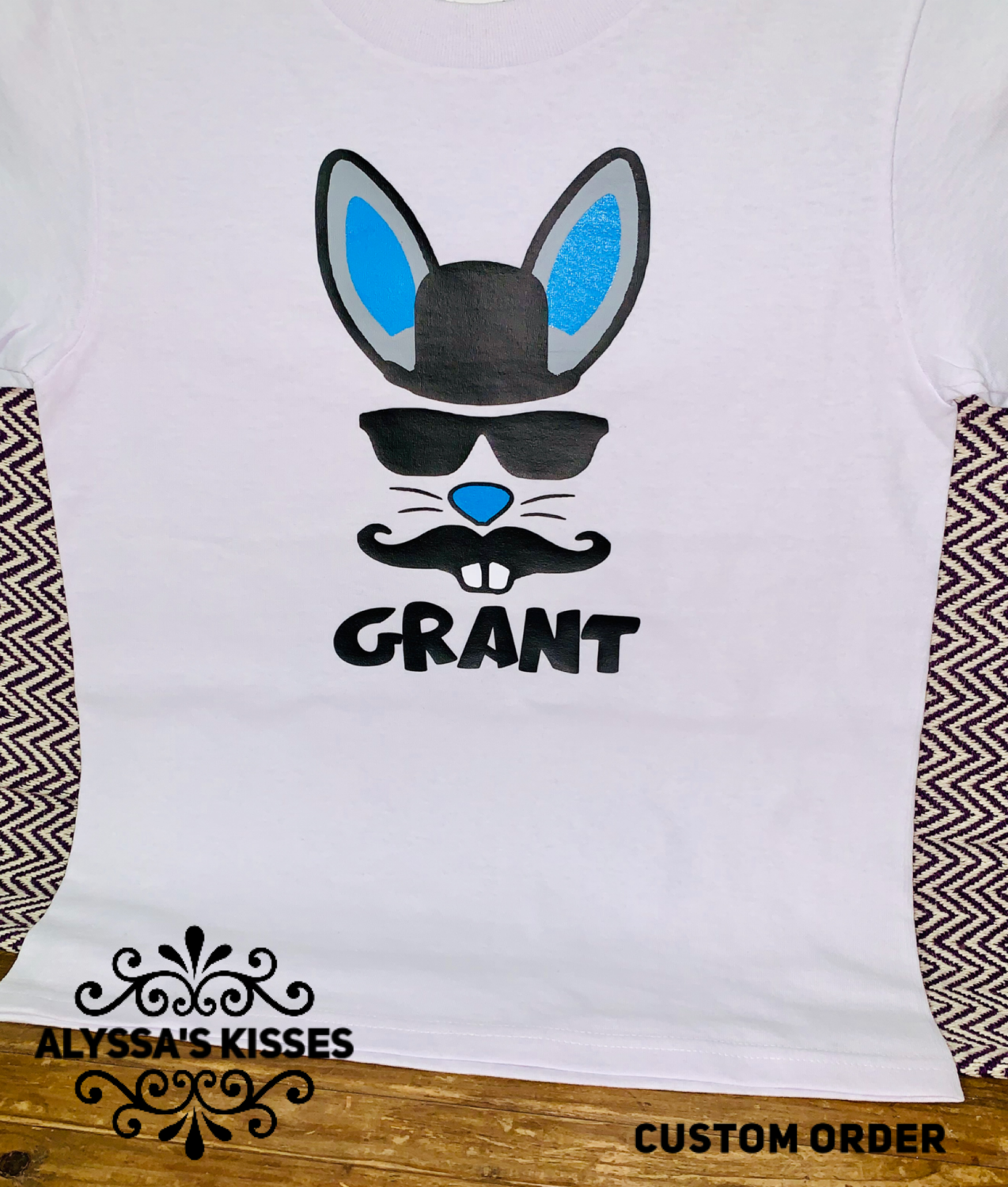 Easter Mustache Rabbit - Custom