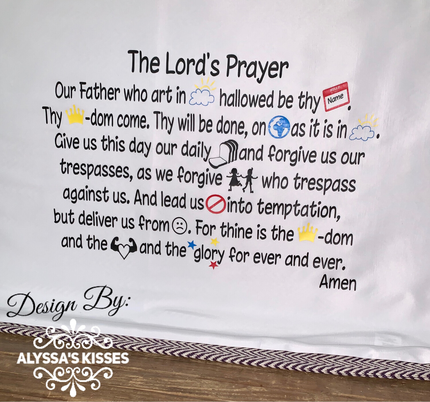 Lord&#39;s Prayer Pillowcase