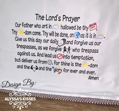 Lord&#39;s Prayer Pillowcase